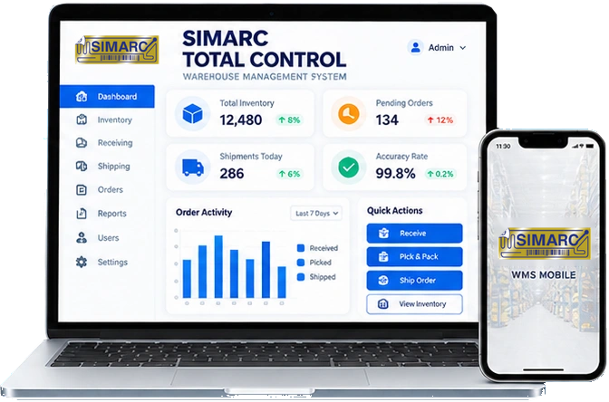 SIMARC Total Control en computadora y móvil